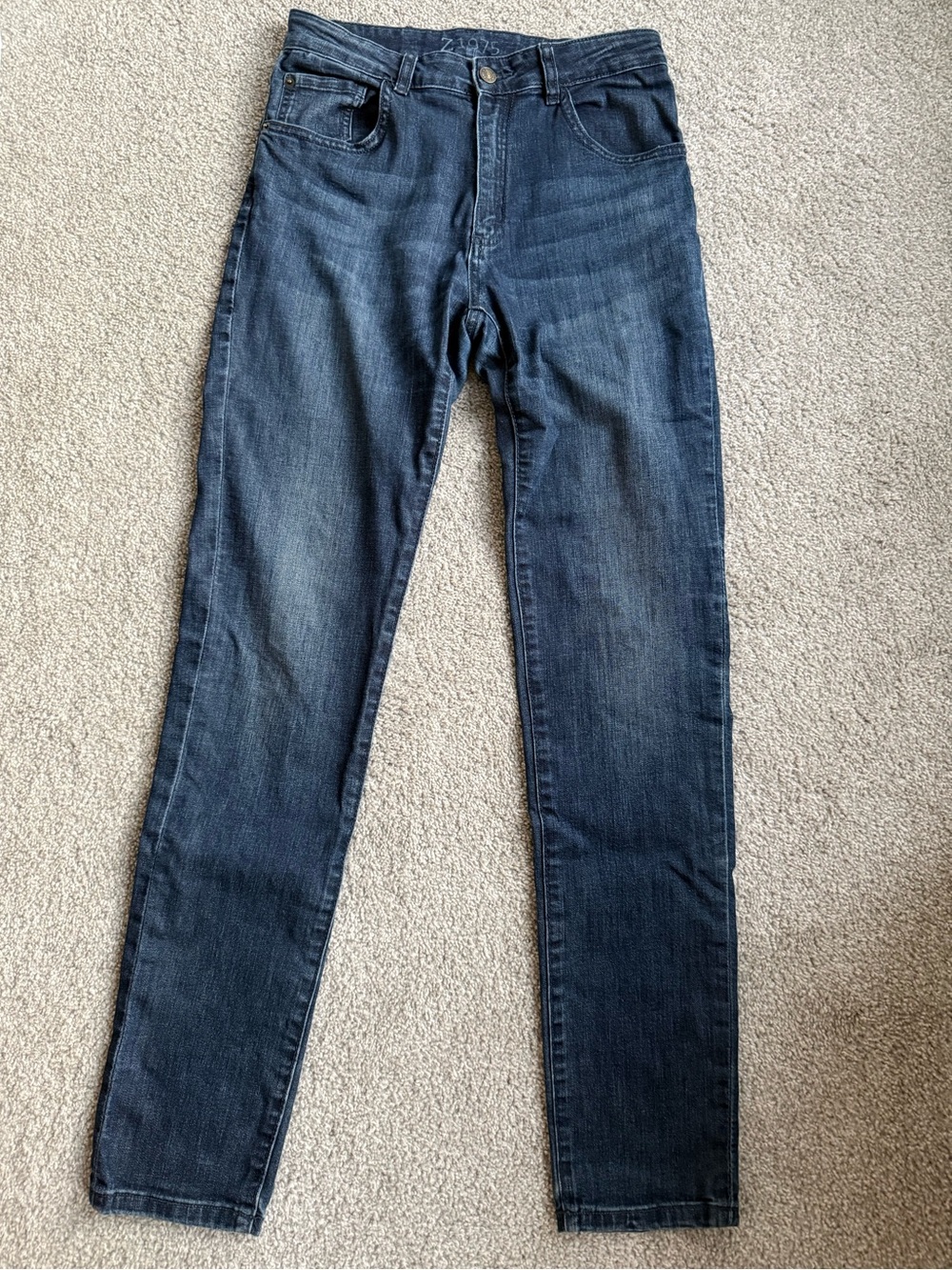 Zara classic denim Z1975 Super High rise Women's Dark Wash Skinny Jeans - Blue